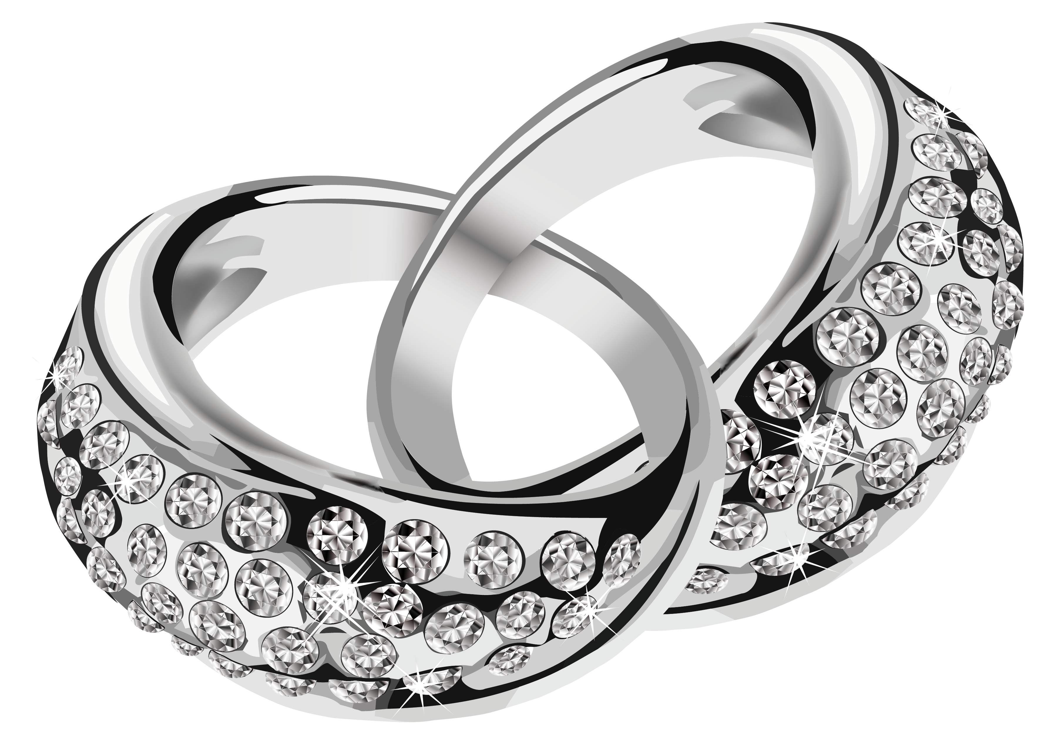 Bruiloft zilveren ring PNG Foto
