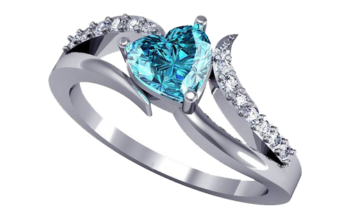 Wedding Silver Ring Transparent