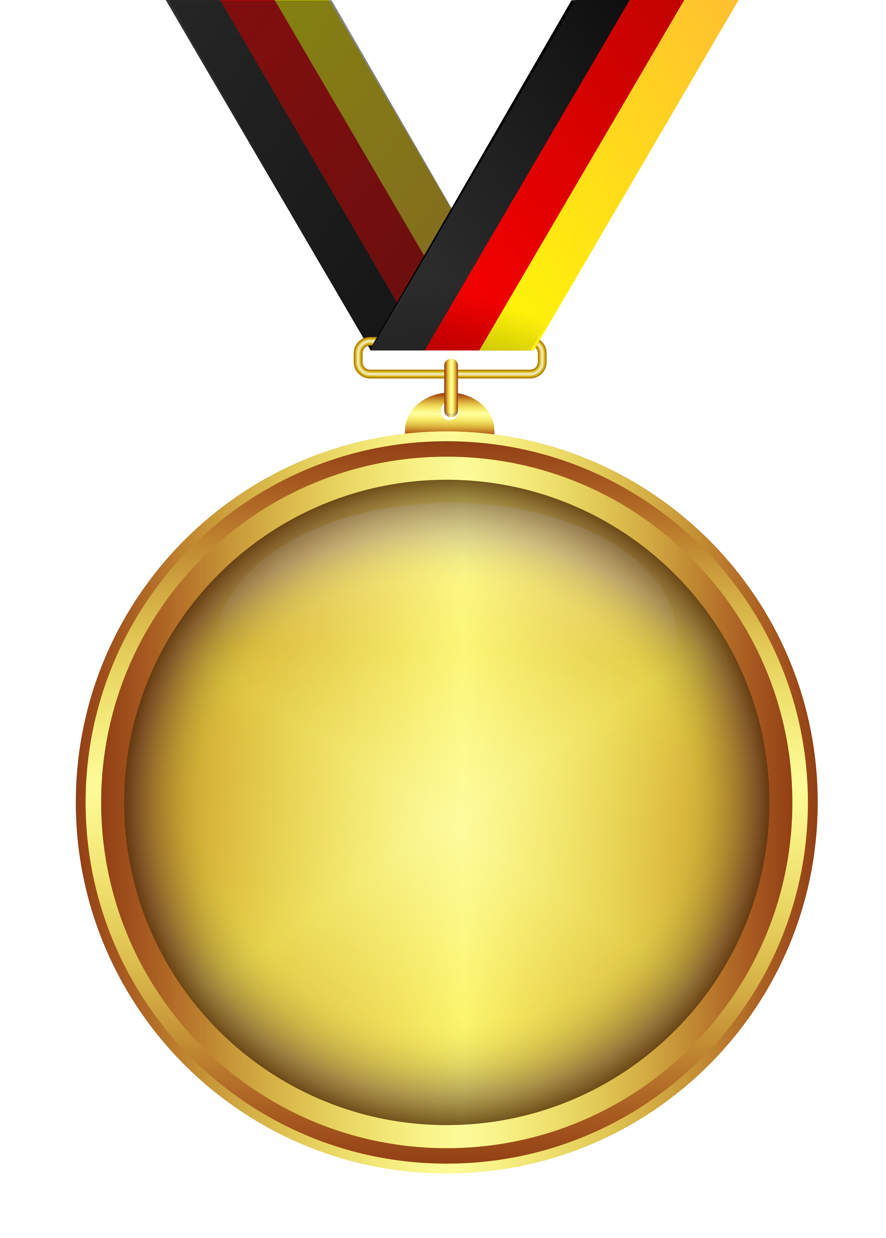 Medalla de oro en blanco PNG photo