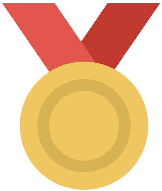 Medalla de oro en blanco Imagen Transparente