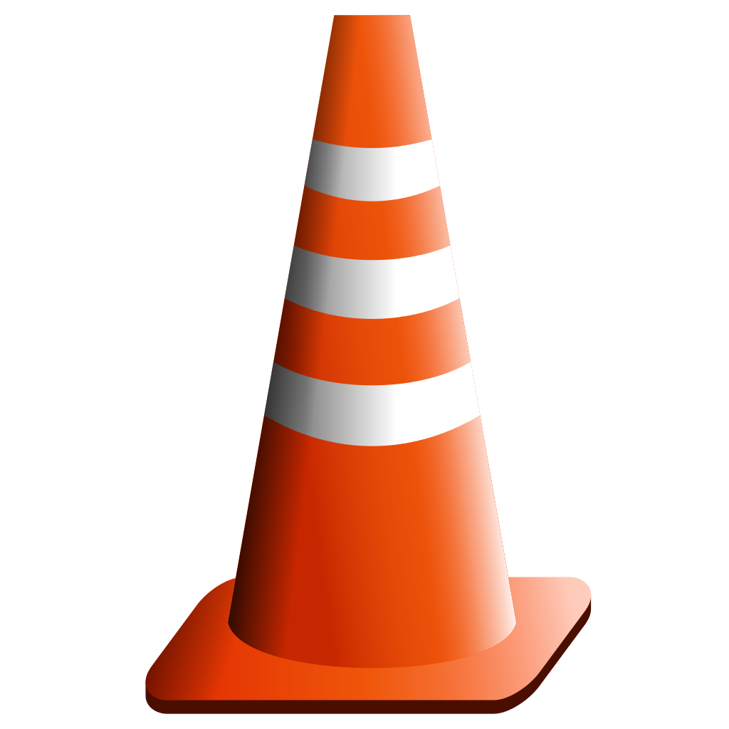 Caution Traffic Cone PNG High-Quality Image