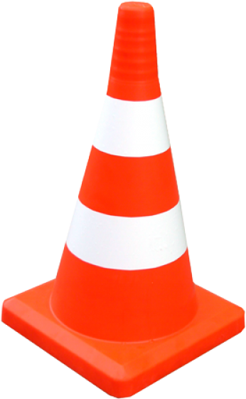 Caution Traffic Cone PNG Image Background