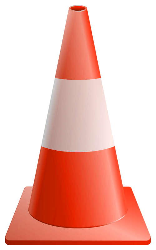 Caution Traffic Cone PNG Transparent Image