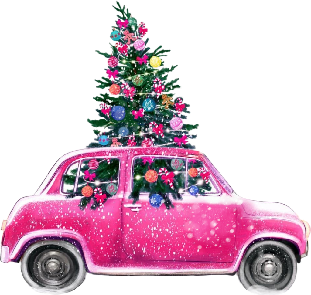 Christmas Car Transparent Background PNG