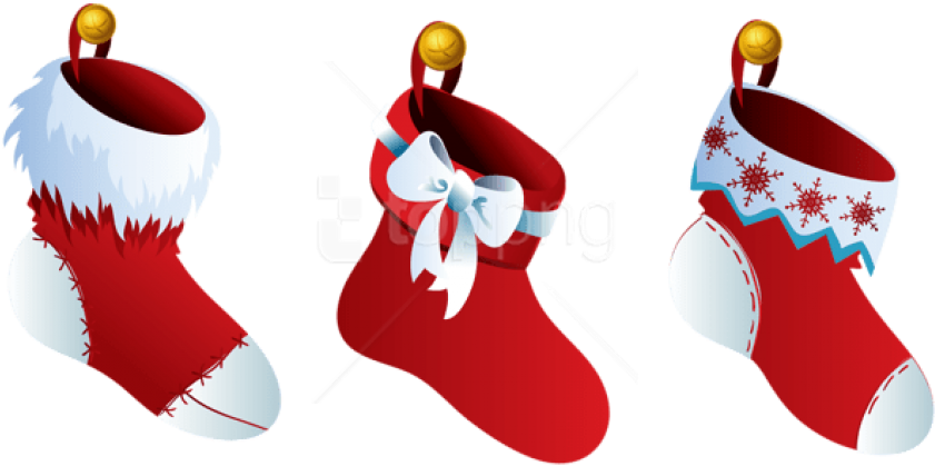 Christmas Red Stocking PNG Image