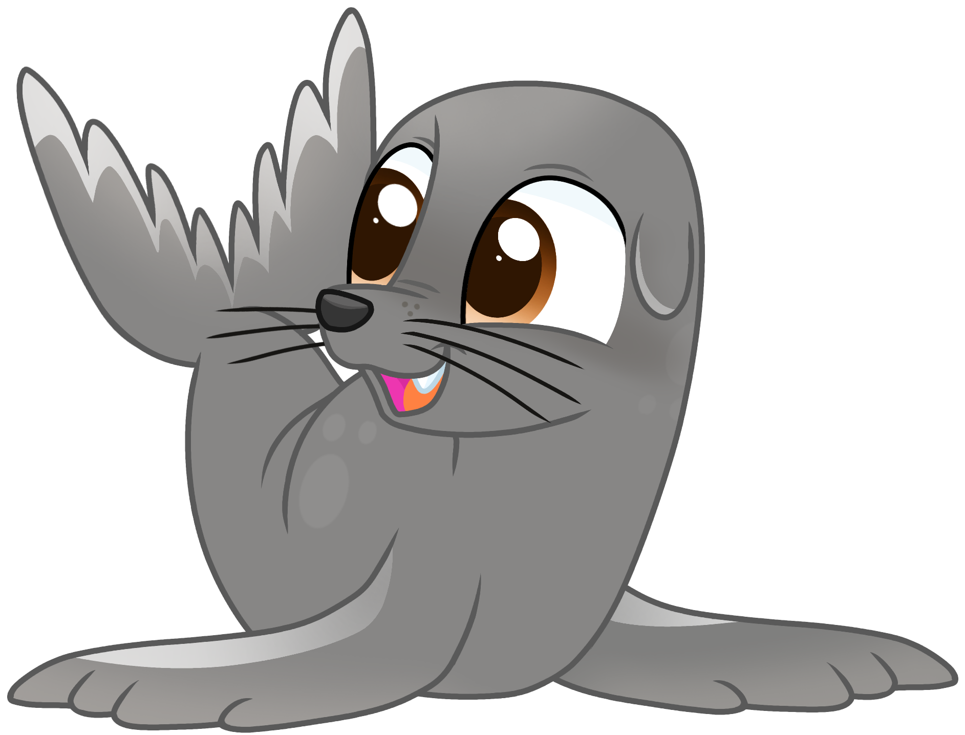 Cute Seal Clipart PNG
