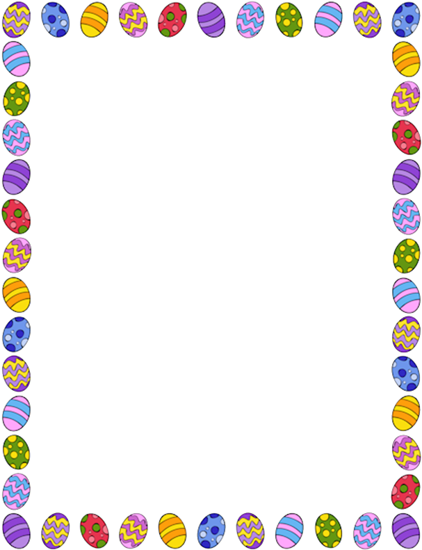 Декоративная пасхальная граница PNG прозрачное изображение