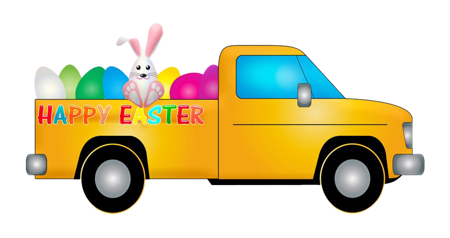 Easter Car PNG Image Background