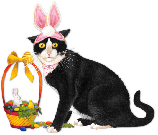 Easter Cat PNG Image