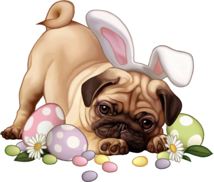 Easter Dog Transparent Background PNG
