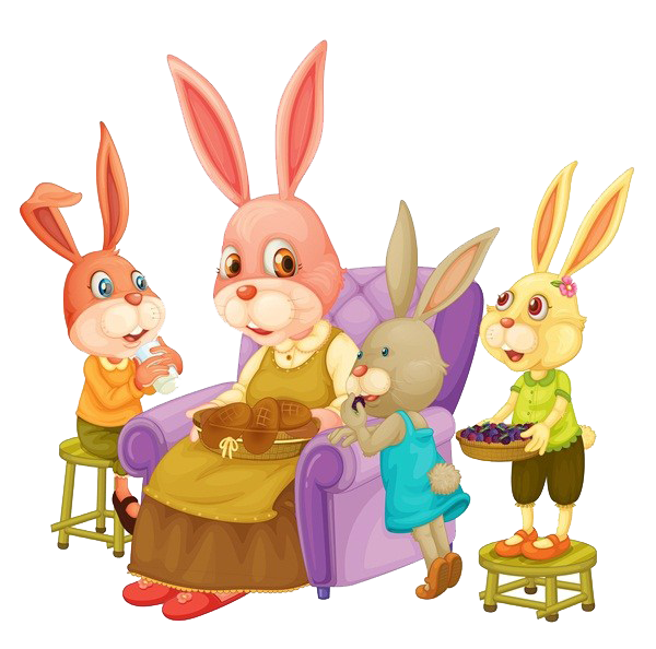 Easter Family PNG Image Background