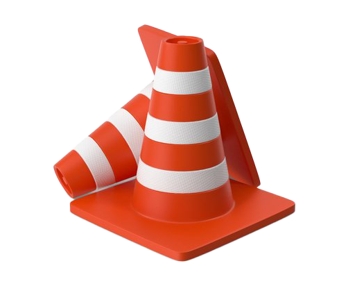 Fallen Traffic Cone PNG Image