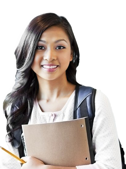 Female College Student PNG Image Background
