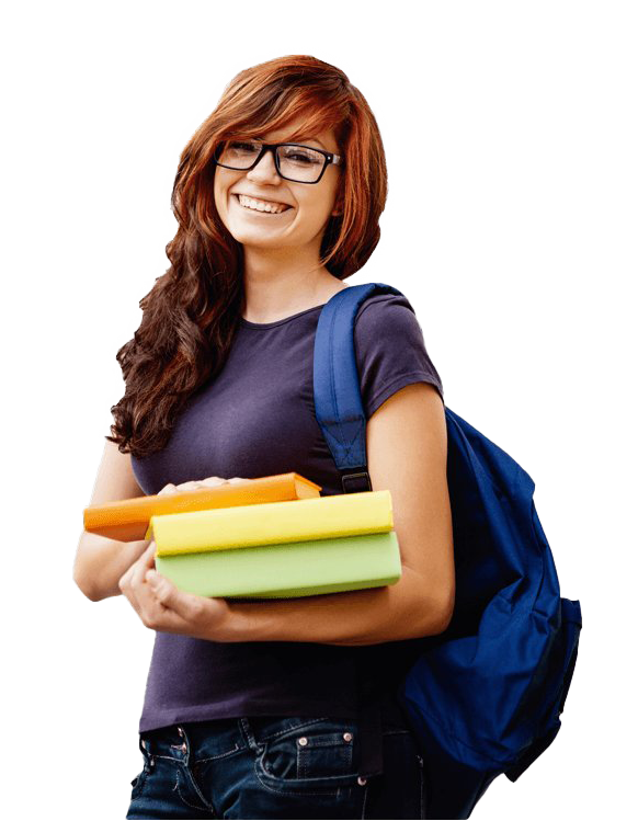 Female College Student PNG Transparent Image