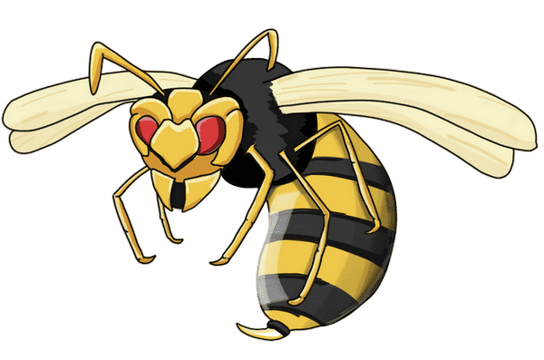 Fliegender Wespe-transparentes Bild
