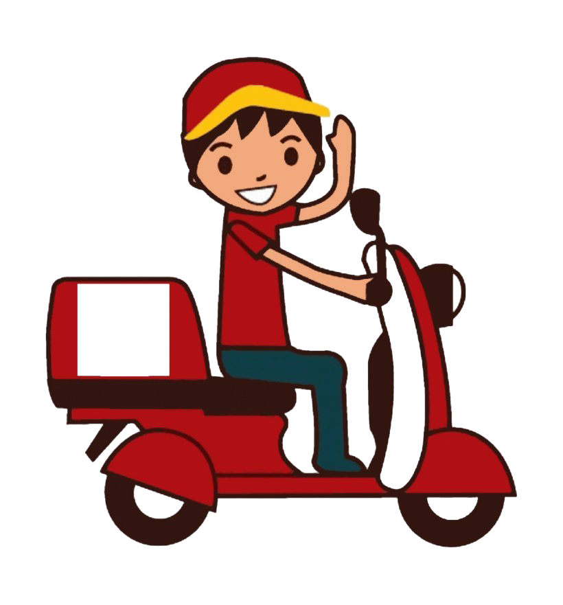 Food Delivery Scooter PNG Image Background