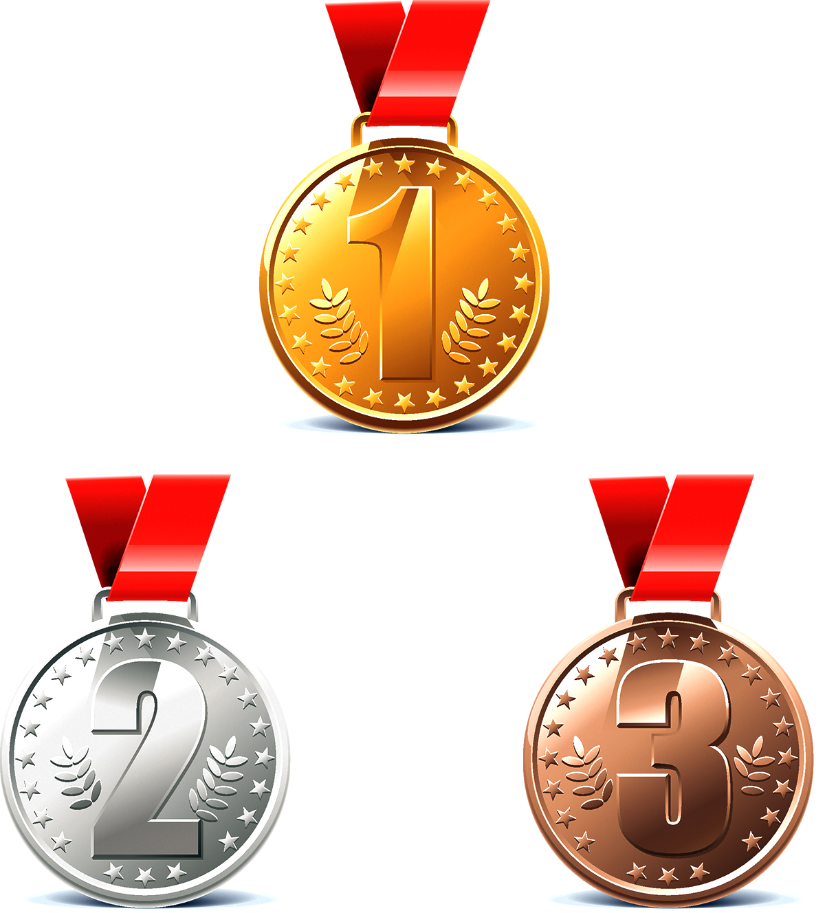 Gold Medal PNG Background Image