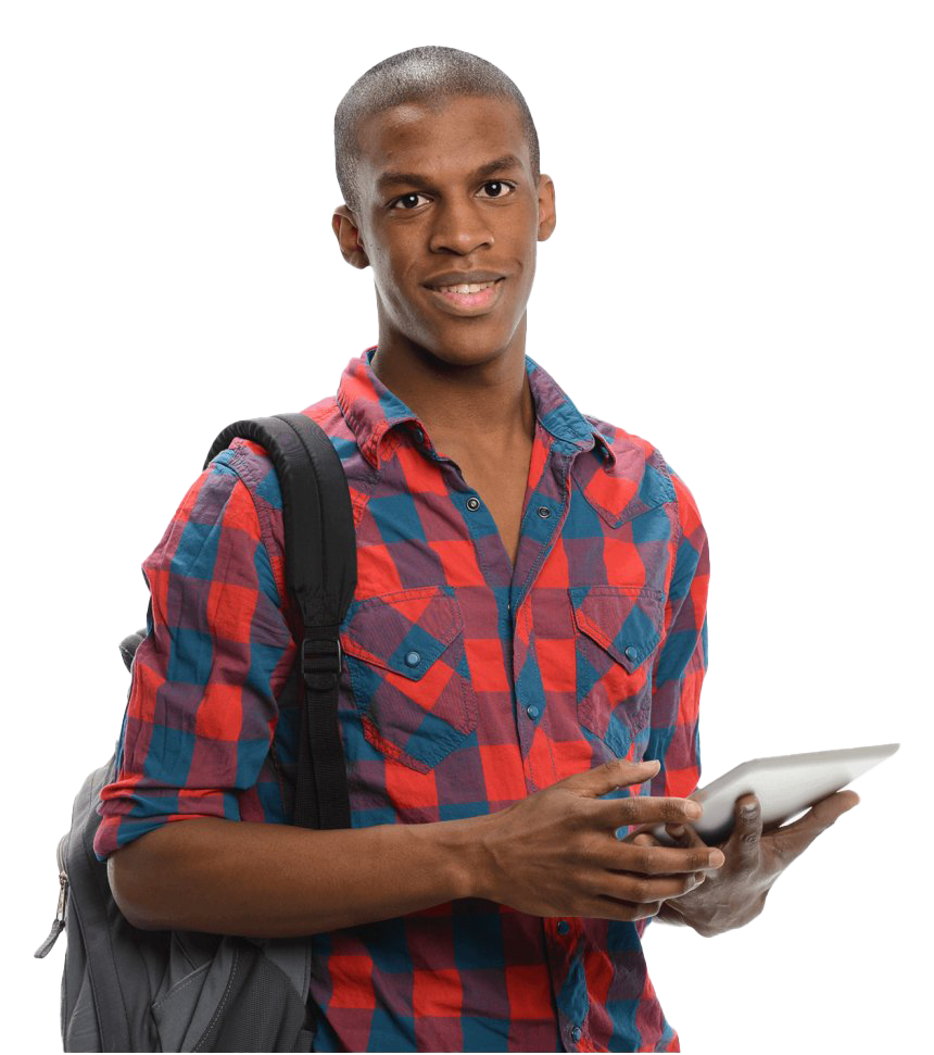 Male College Student PNG Image Background