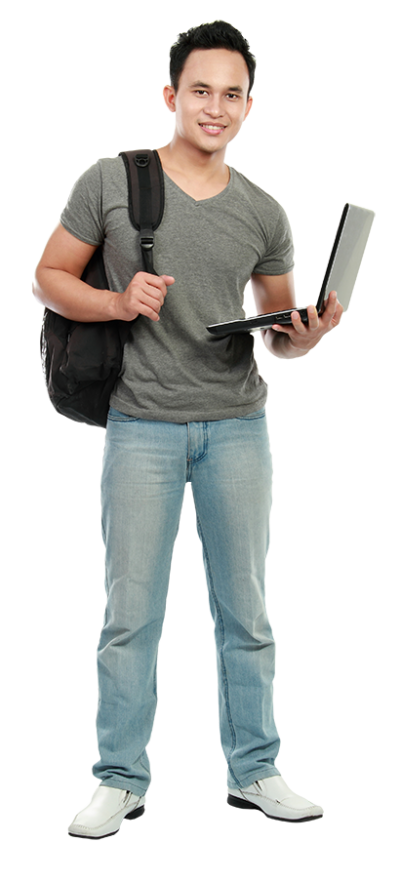 Male College Student PNG Transparent Image
