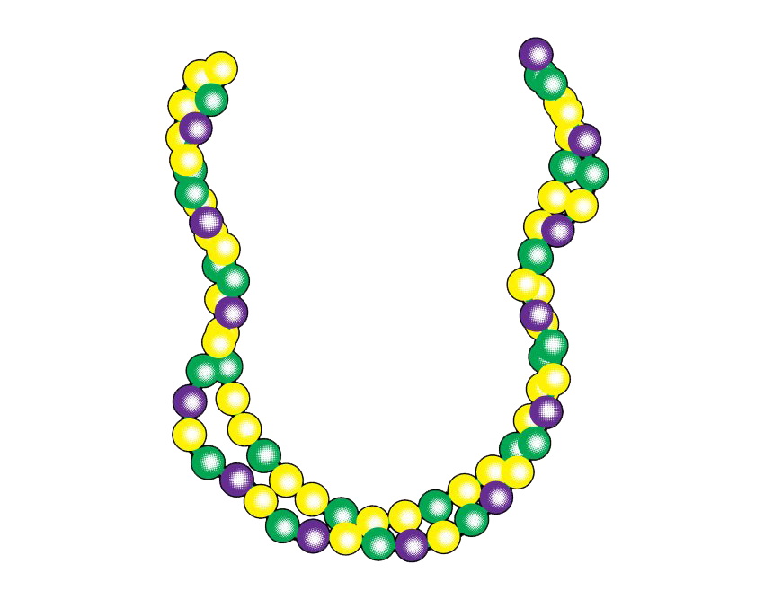 Mardi Gras Beads PNG Image Background