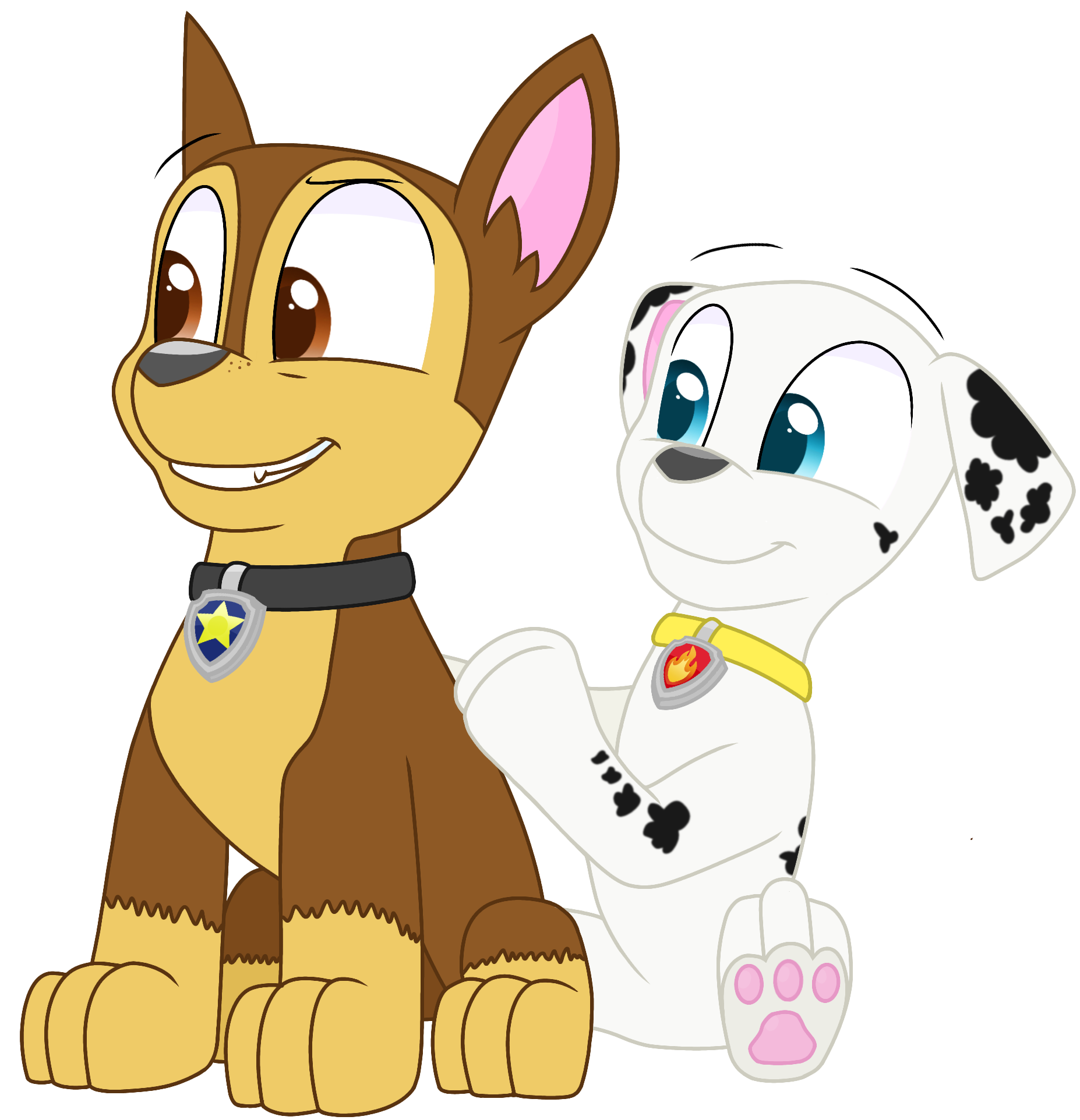 Marshall X Chase Paw Patrol PNG.
