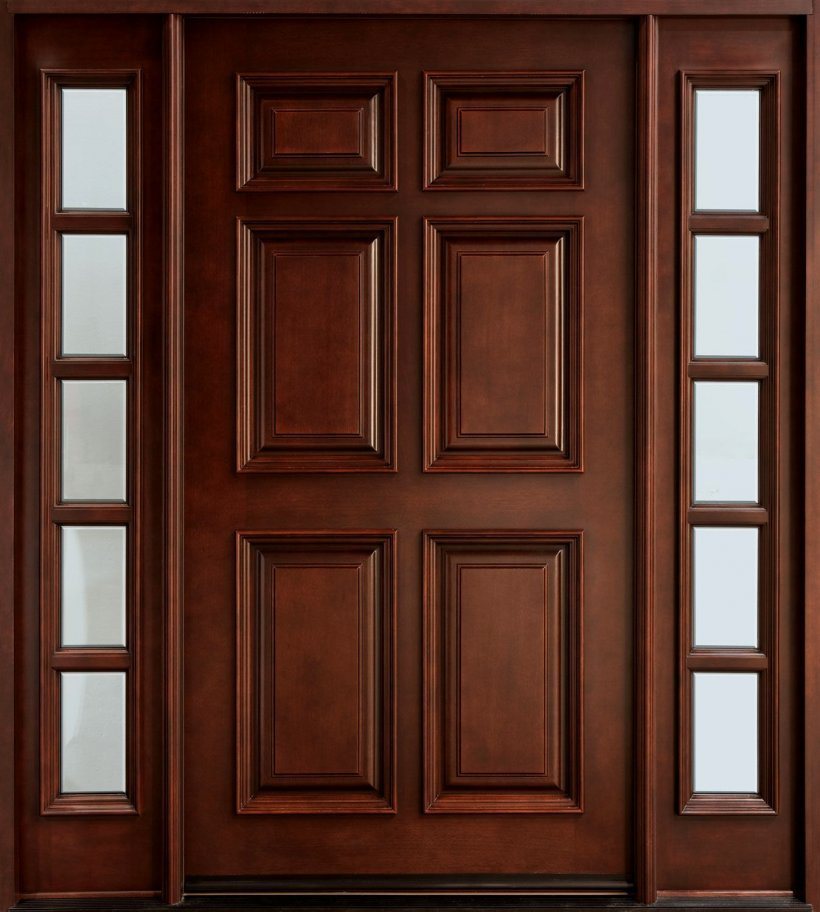 Imagem transparente da porta de madeira moderna