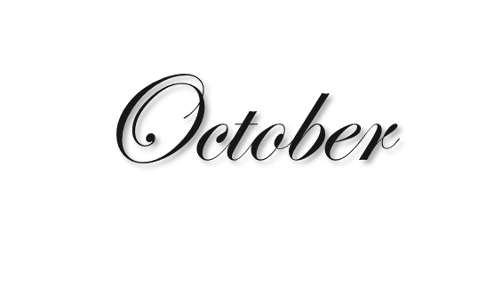 October Transparent Background PNG