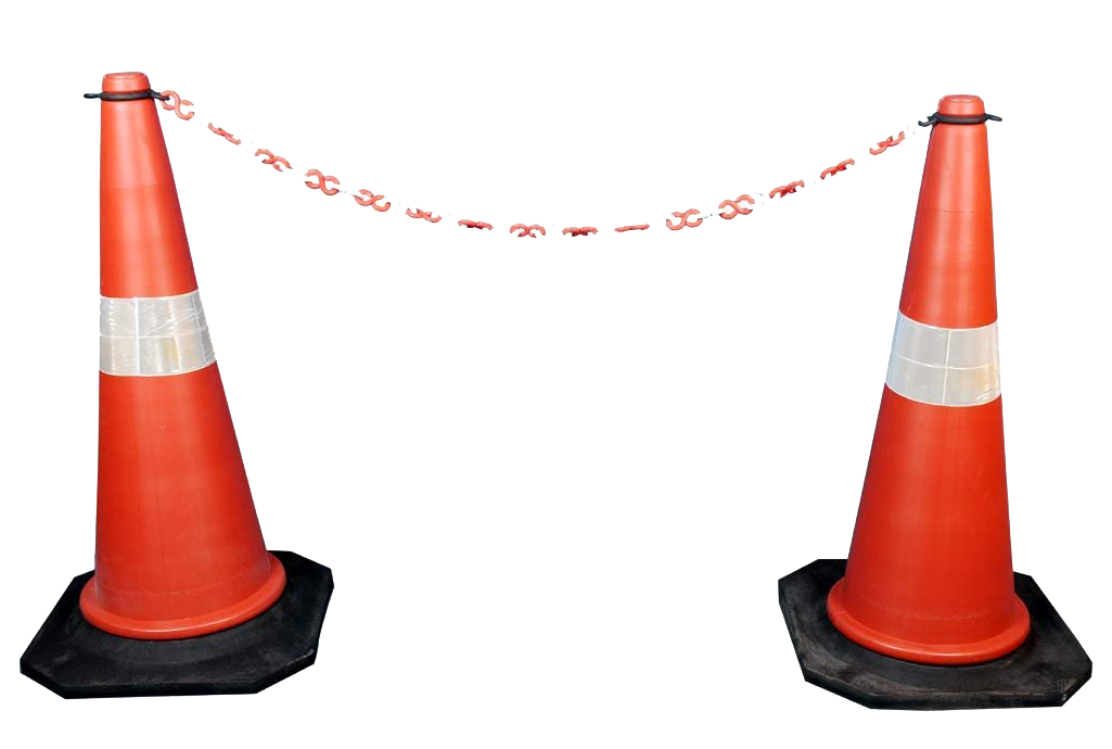 Foto de cone de tráfego laranja PNG