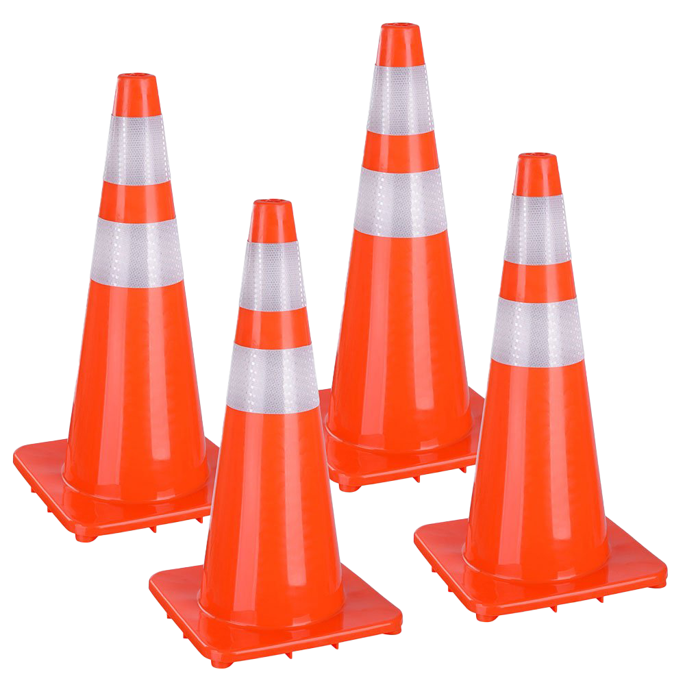 Orange Traffic Cone Transparent Image