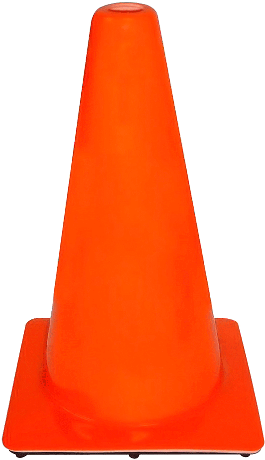 Plain Traffic Cone PNG Image Background