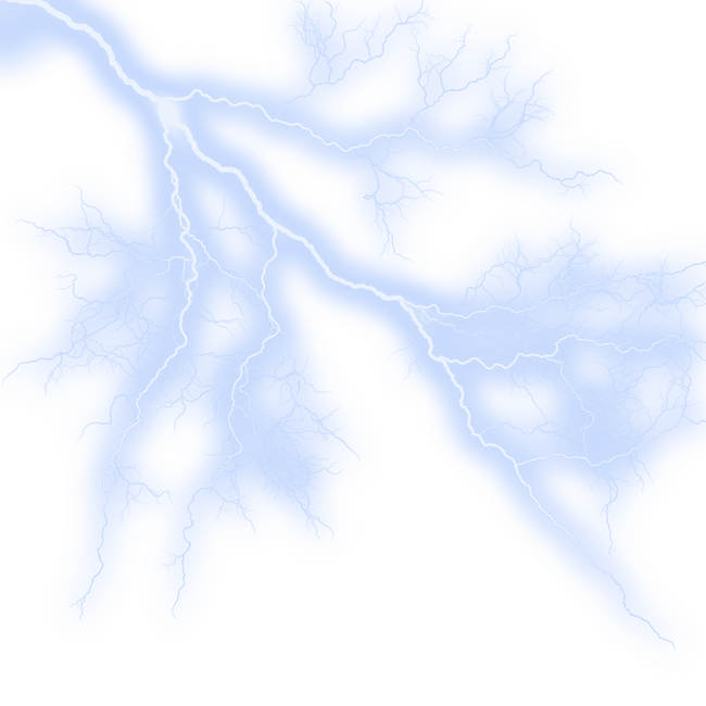 Realistic Thunder PNG Photo