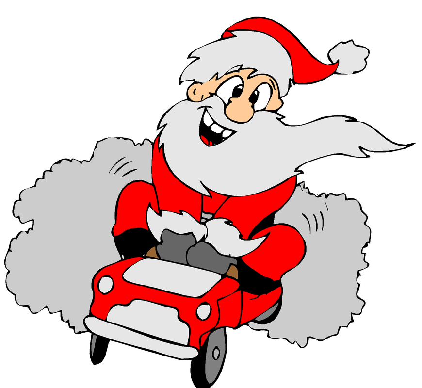 Red Christmas Car PNG Picture