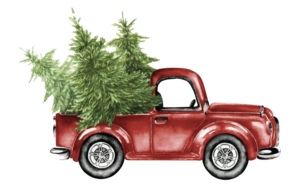 Fondo de la imagen PNG del coche de Navidad del regalo de Santa