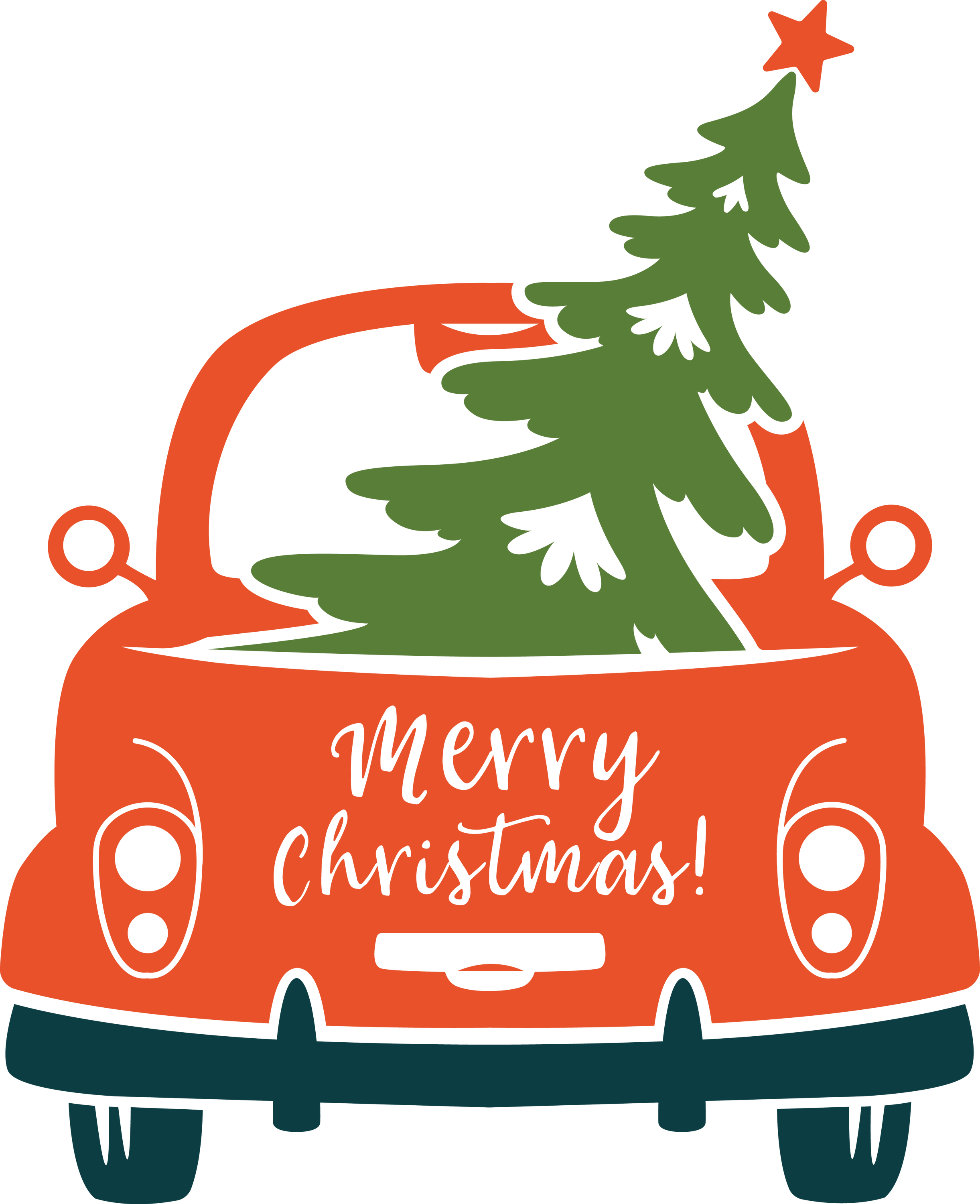 Santa Gift Christmas Auto PNG Transparent Image