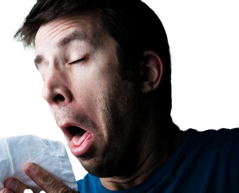 Sneezing Human PNG Photo
