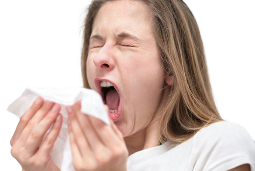 Sneezing Woman Free PNG Image