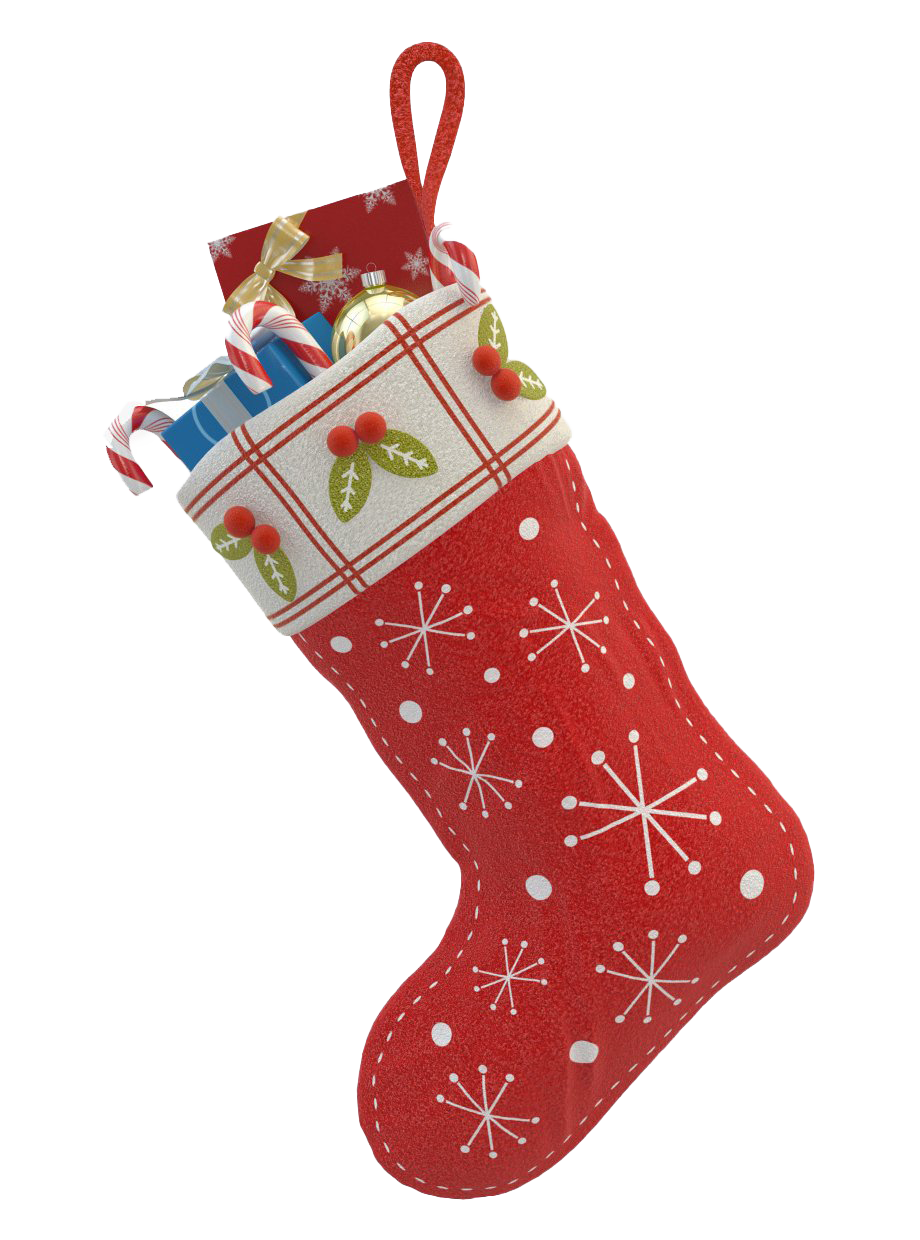 Socks Natal Stocking Gambar Transparan