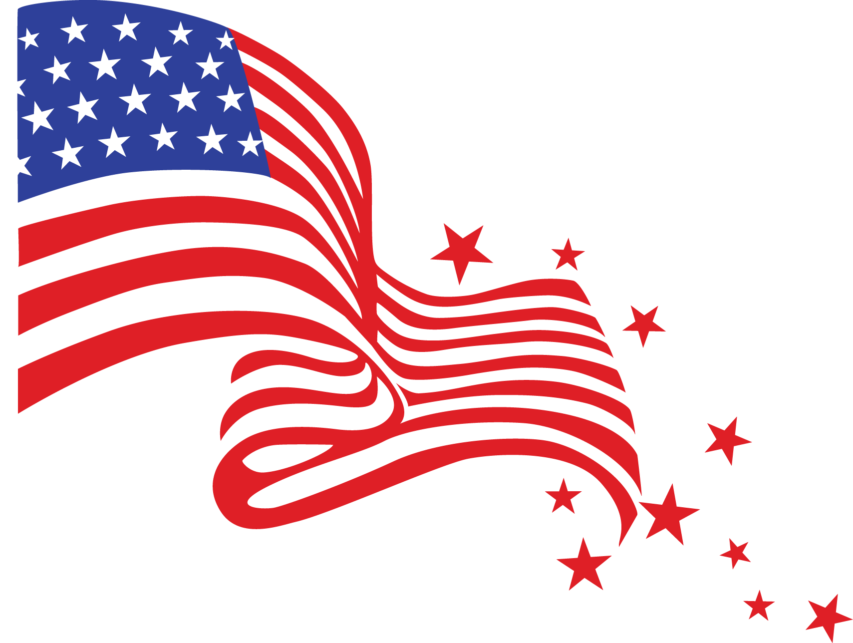USA Flag PNG Image Background