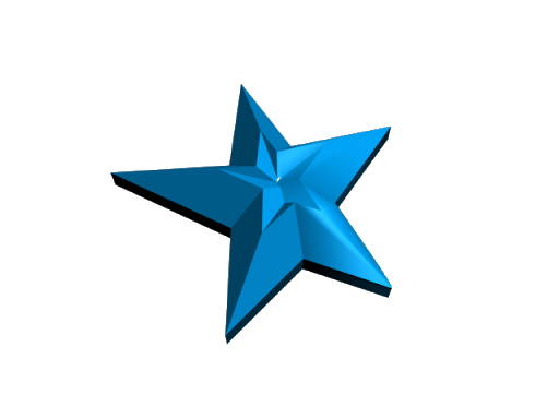 3D Star PNG Image Transparent