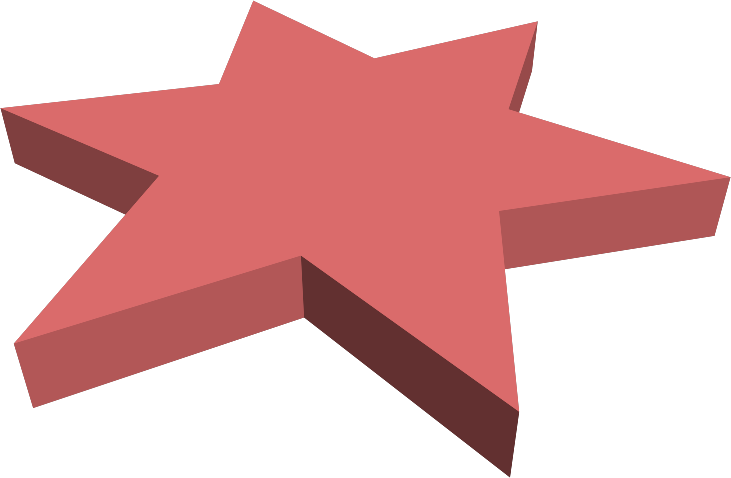 3D Star PNG Image