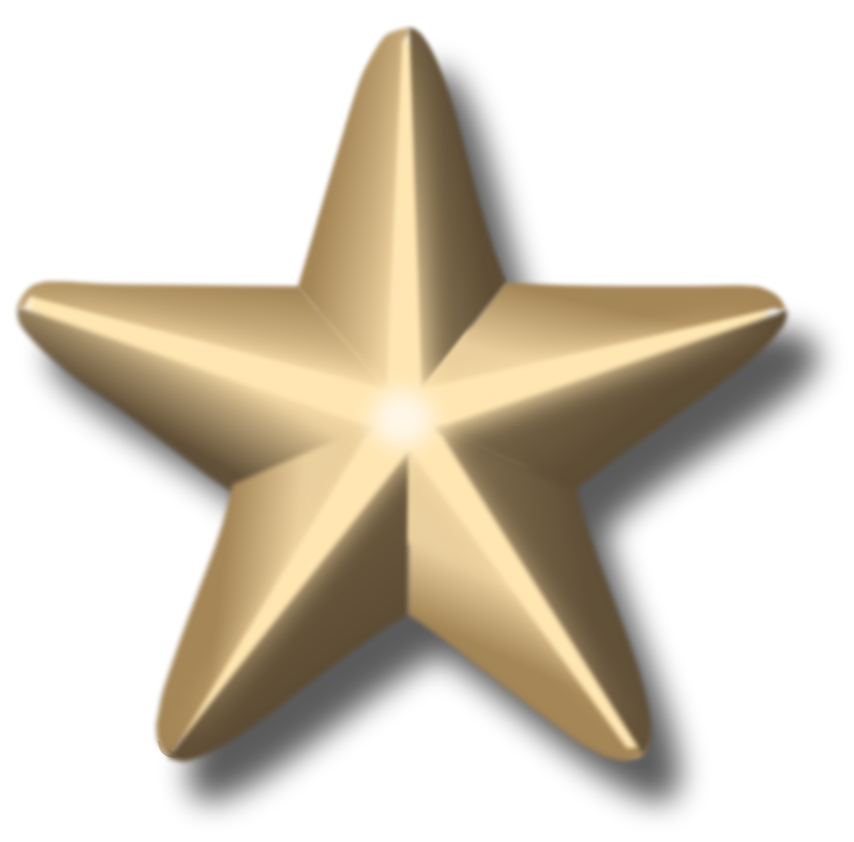 3D Star PNG Transparent Image