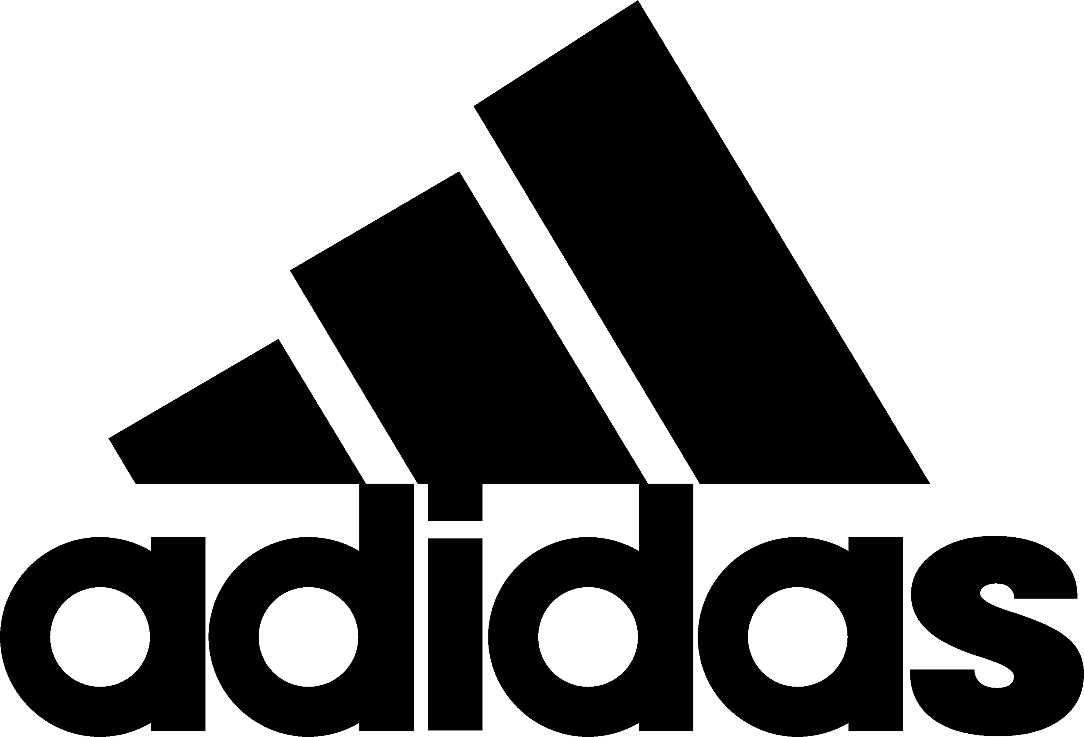 Adidas logotipo preto PNG imagem fundo