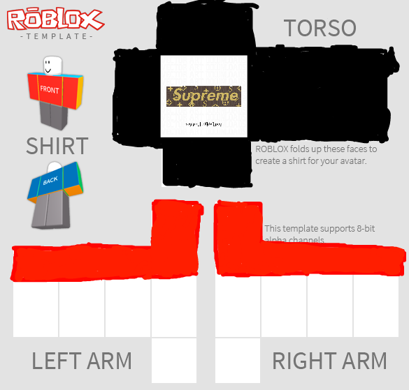 Esthetisch Roblox Shirt Template Gratis PNG-Afbeelding