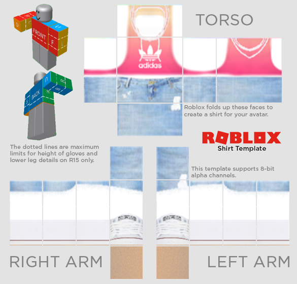 Modèle de chemise esthétique ROBLOX PNG Image de fond