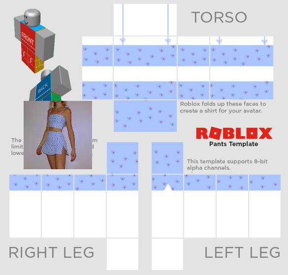 Esthetische ROBLOX-shirtsjabloon PNG-Afbeelding Transparant