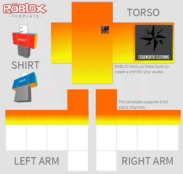 Esthetische roblox shirt sjabloon PNG-Afbeelding