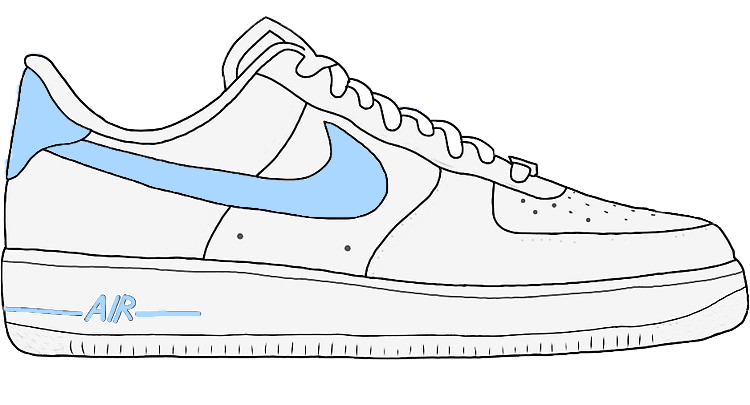 Air Force One White Nike Shoes PNG Image Background
