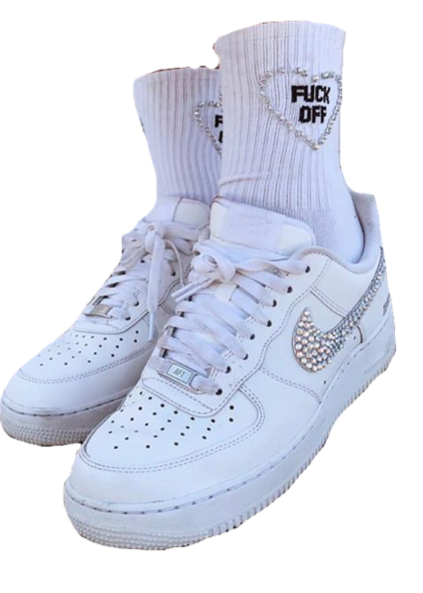 Air Force One White Nike Shoes PNG Image