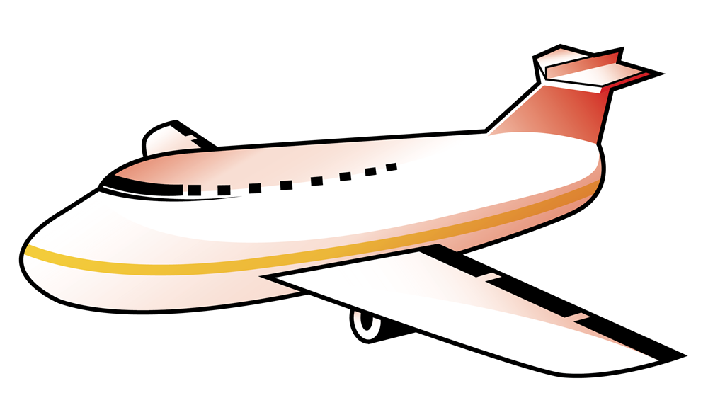 Vliegtuig cartoon Transparante achtergrond PNG