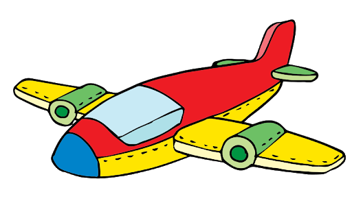 Pesawat kartun Transparan